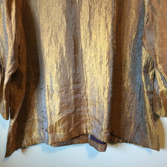 Vintage Coldwater Creek Golden Brown Button Down Shirt - Picture 8 of 16